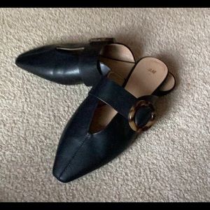 H&M black mules, NWOT